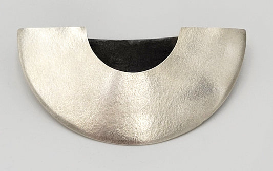 Bender Sterling Jewelry BIG Vintage Modernist Sculptural Sterling Brooch Designer Shellie Bender 1980's