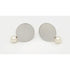 Betty Cooke Jewelry Iconic Betty Cooke Sterling Silver & Pearl Modernist Disc Earrings Circa 1960s RARE