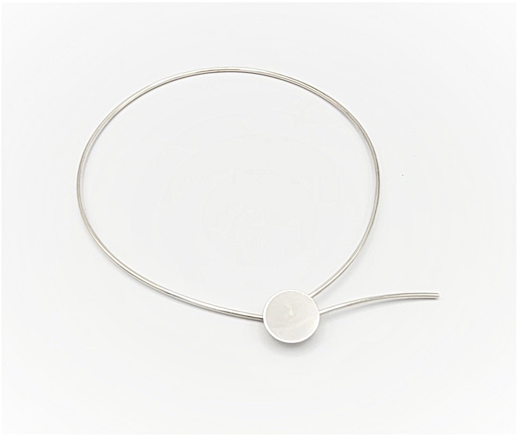 Betty Cooke Jewelry RARE 925 Sterling Iconic Betty Cooke Modernist Necklace Neck Ring Circa 1960s