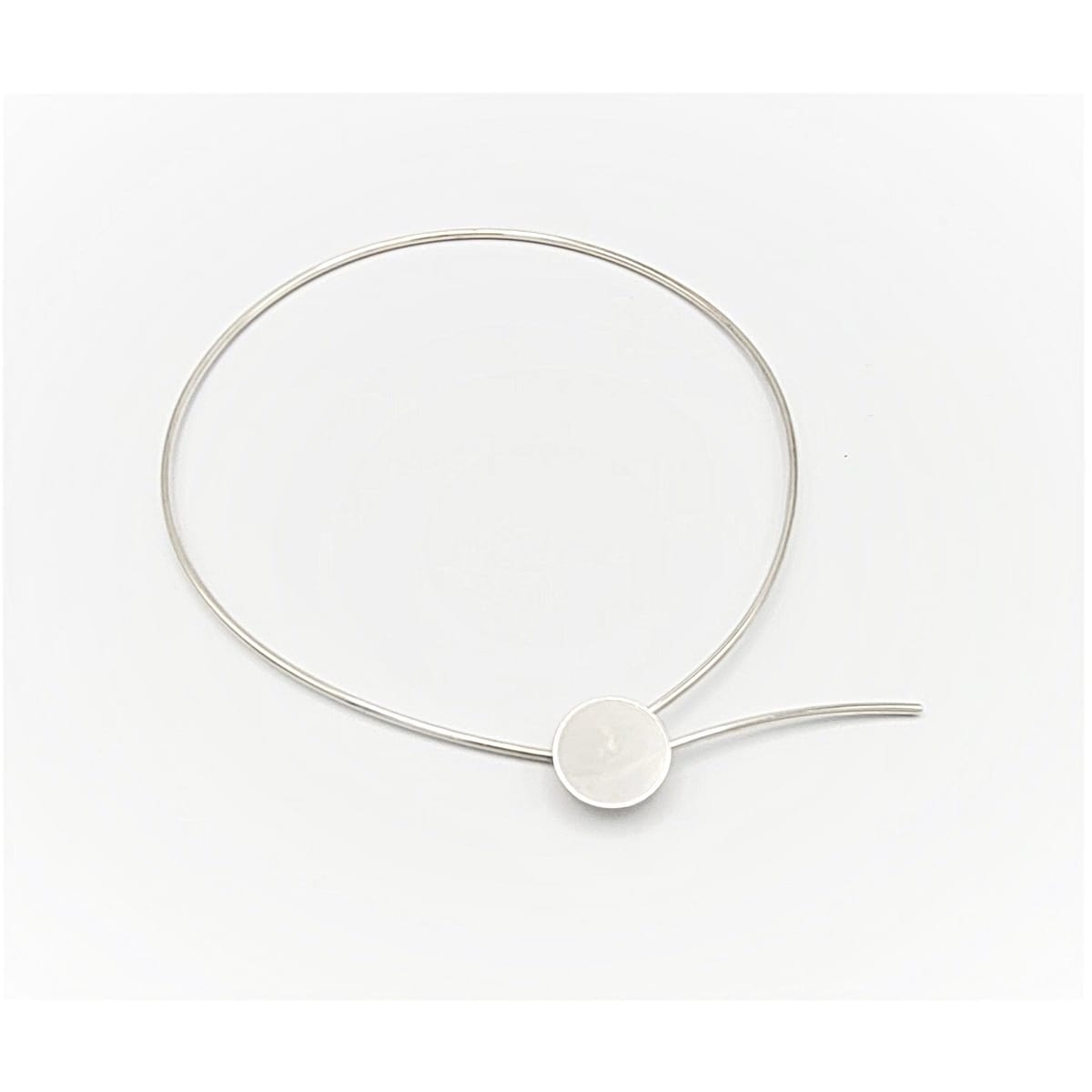 Betty Cooke Jewelry RARE 925 Sterling Iconic Betty Cooke Modernist Necklace Neck Ring Circa 1960s