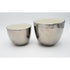 Bitossi Italy Vase Superb Set of 2 Vintage Bitossi Italy Silver Ripple Glaze Italian Ceramic Vases