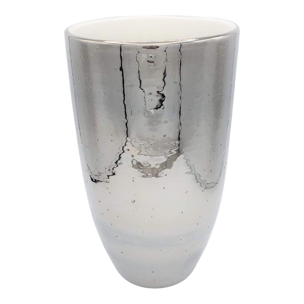 Bitossi Vase Vintage Bitossi Italy Silver Ripple Glaze Italian Ceramic Vase Mint Condition!