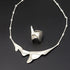 Bjorn Weckstrom Lapponia Jewelry Bjorn Weckstrom Lapponia Finland Sterling Abstract Modernist Necklace & Ring Set