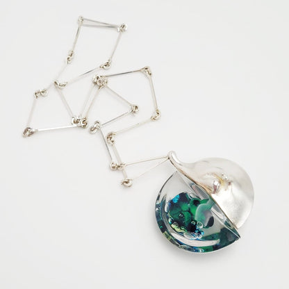 Bjorn Weckström Lapponia Jewelry Bjorn Weckström Lapponia Sterling Lucite Kilimanjaro Huge Necklace