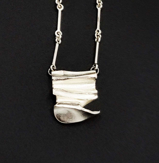 Bjorn Weckström Lapponia Jewelry Superb Bjorn Weckström Lapponia Sterling Abstract Modernist Necklace 1986