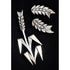 Brammer Jewelry VNTG Brammer Denmark Modernist Wheat Converter Brooch & Earring Set