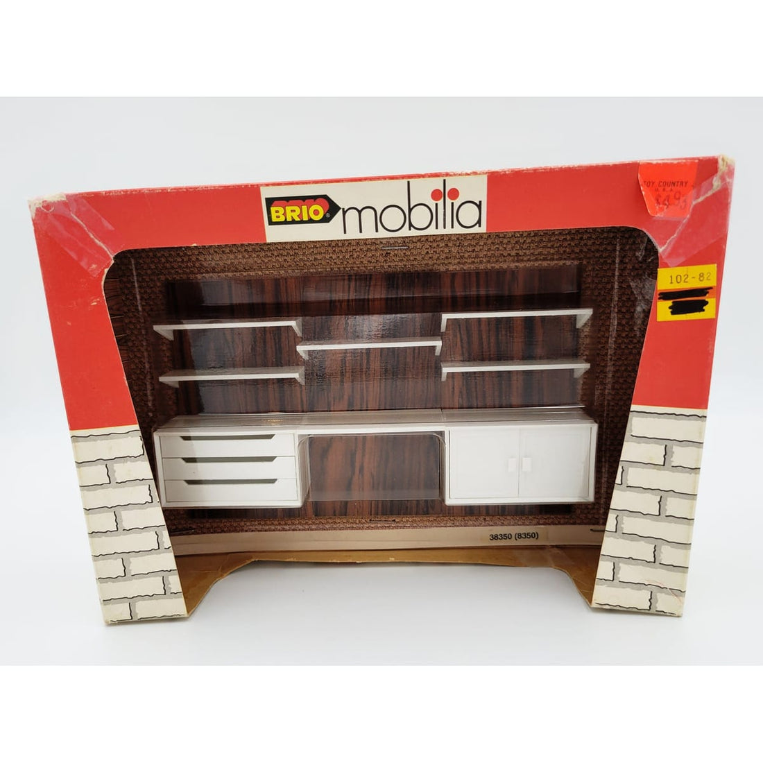 Brio Mobilia Scanditoy Dollhouse Accessories Brio Mobilia Dollhouse Kai Kristiansen Floating Desk Shelves Unit C. 1960&