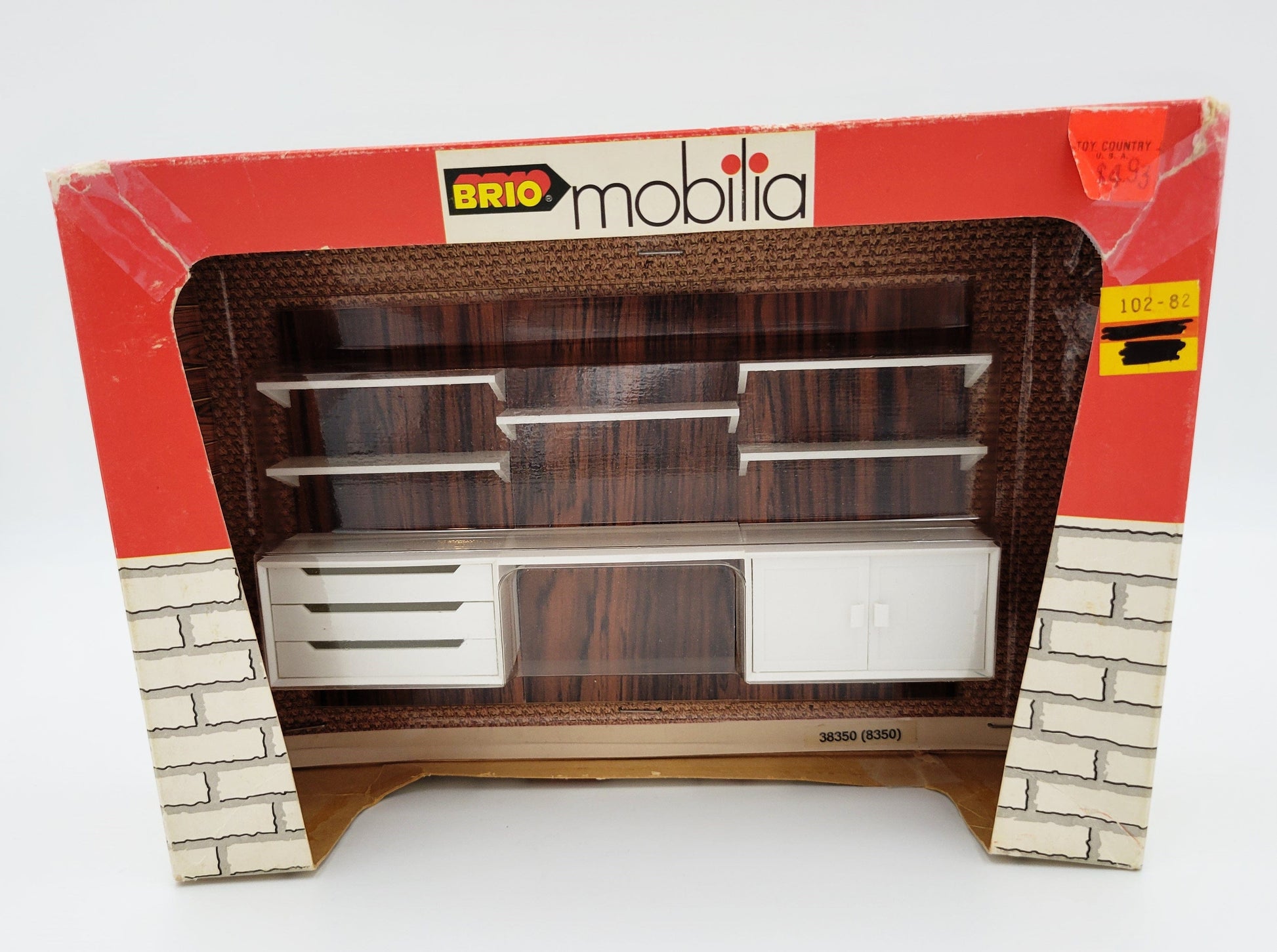 Brio Mobilia Scanditoy Dollhouse Accessories Brio Mobilia Dollhouse Kai Kristiansen Floating Desk Shelves Unit C. 1960's #2