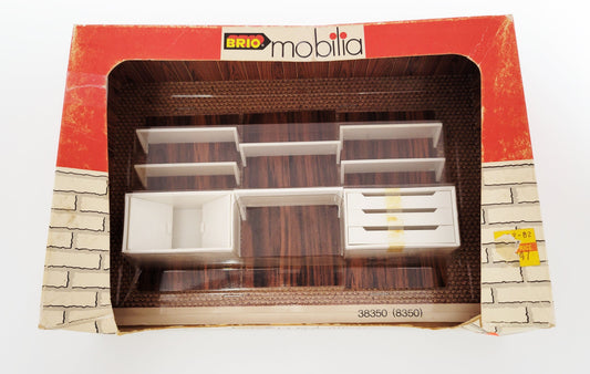 Brio Mobilia Scanditoy Dollhouse Accessories Brio Mobilia Dollhouse Kai Kristiansen Floating Desk Shelves Unit C. 1960's