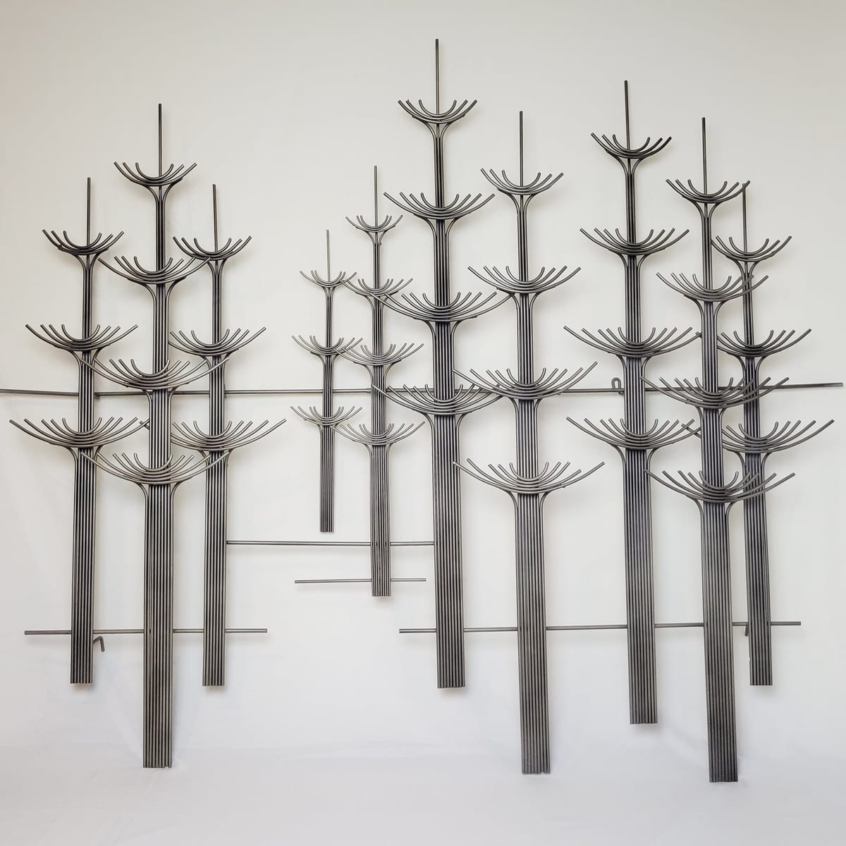 C Jere Art Vintage Monumental C Jere Artisan House Forest of Trees Wall Sculpture