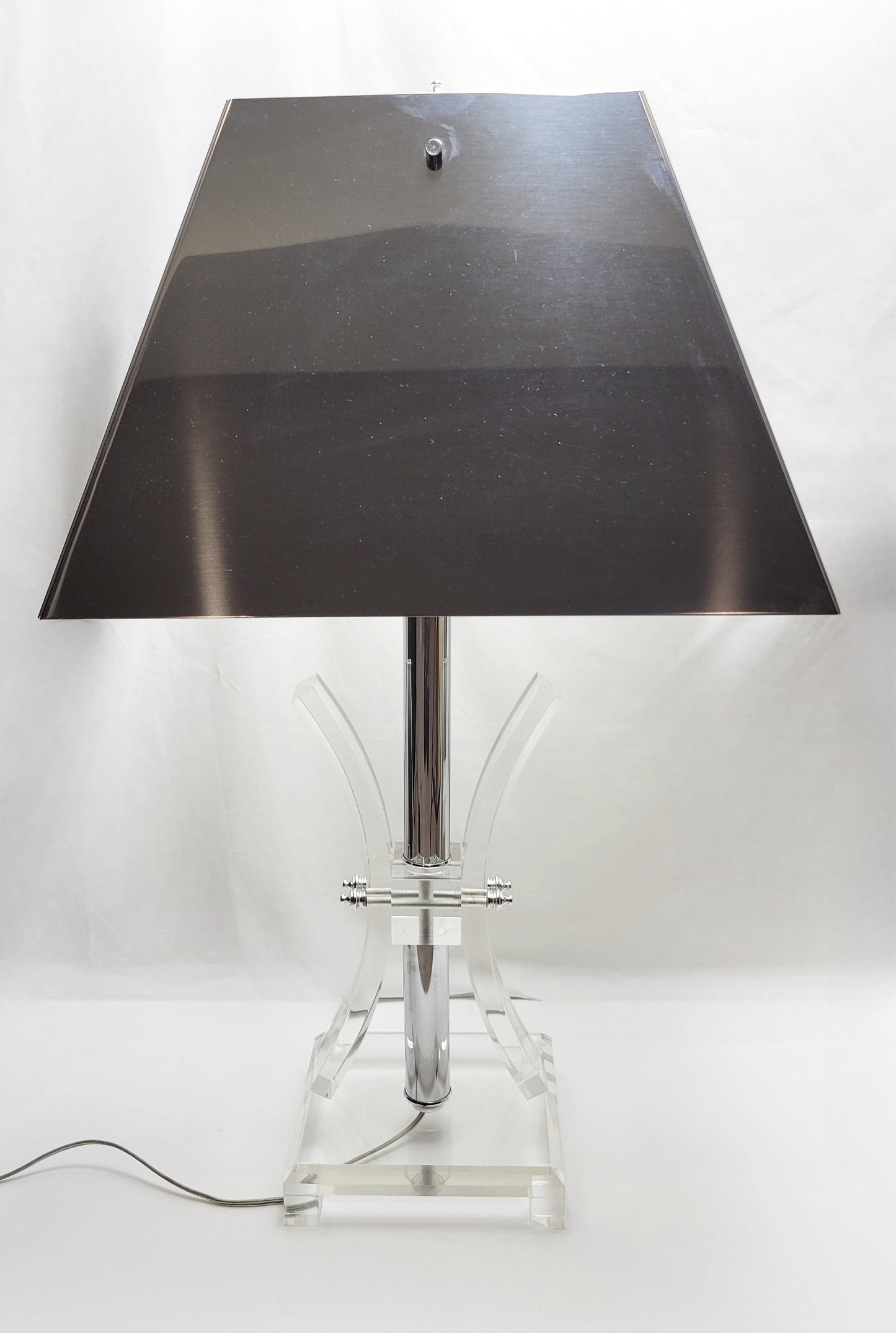 C Jere Lamp Superb Curtis Jere Chrome & Lucite Abstract Modernist Table Lamp Circa 1960's