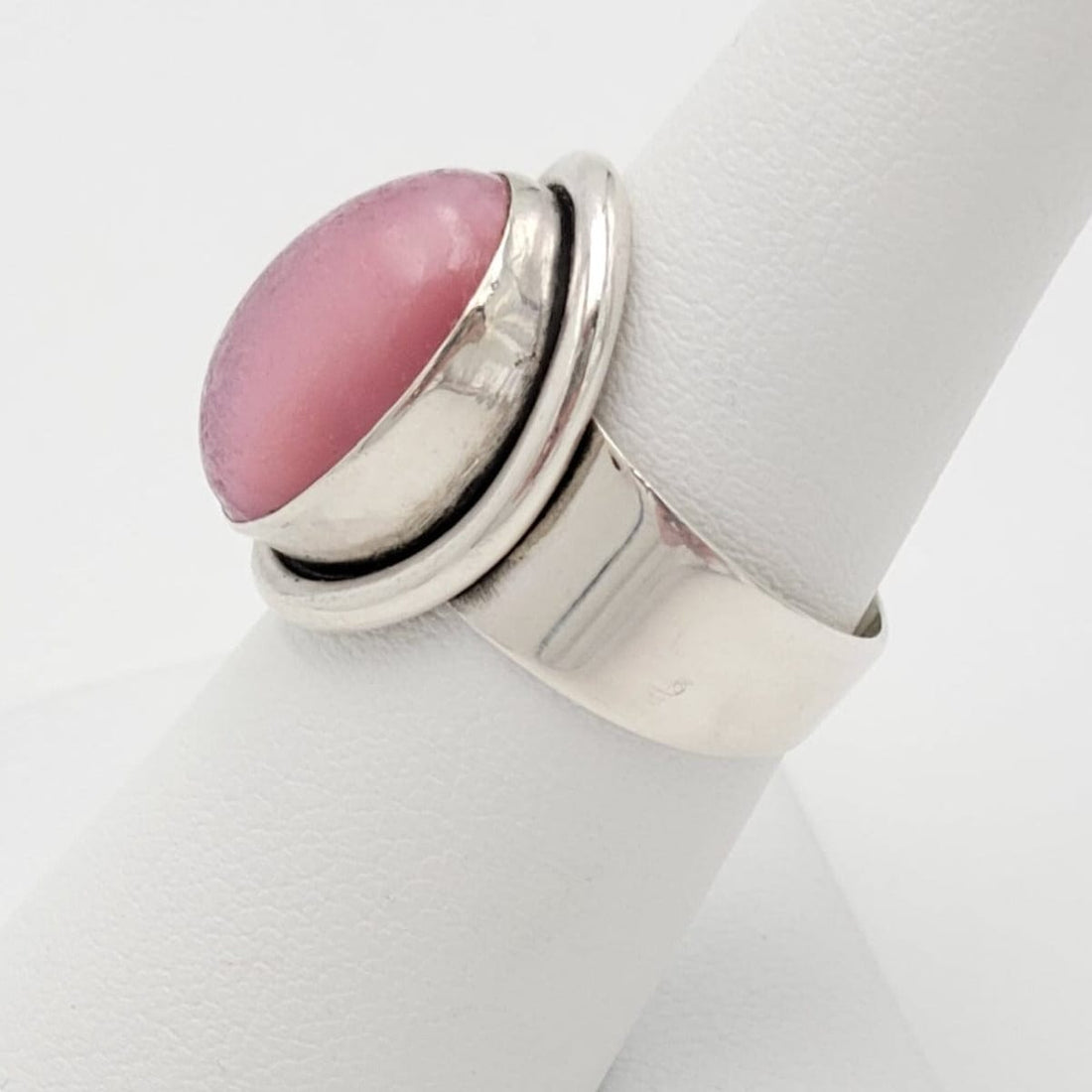 Carl Ove Frydensberg Jewelry Danish Designer COF Carl Ove Frydensberg Sterling Pink Quartz Cocktail Ring 1960&