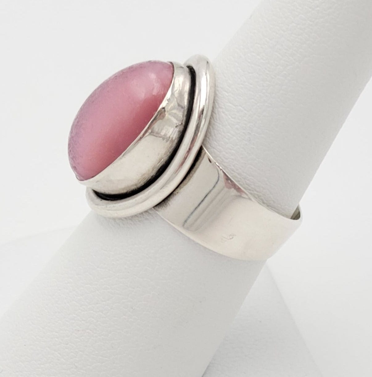 Carl Ove Frydensberg Jewelry Danish Designer COF Carl Ove Frydensberg Sterling Pink Quartz Cocktail Ring 1960's