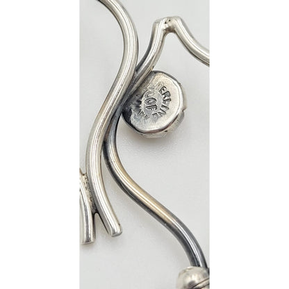 Carl Ove Frydensberg Jewelry Danish Designer COF Frydensberg Sterling Amber Modernist Fish Brooch Circa 1950s