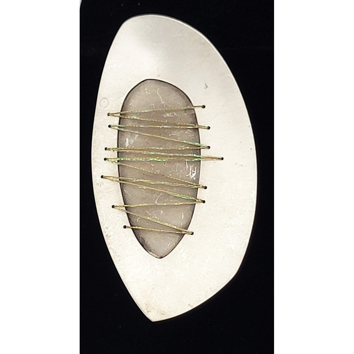 Cole Jewelry Rare Designer Cole Sterling Modernist Abstract XL Brooch