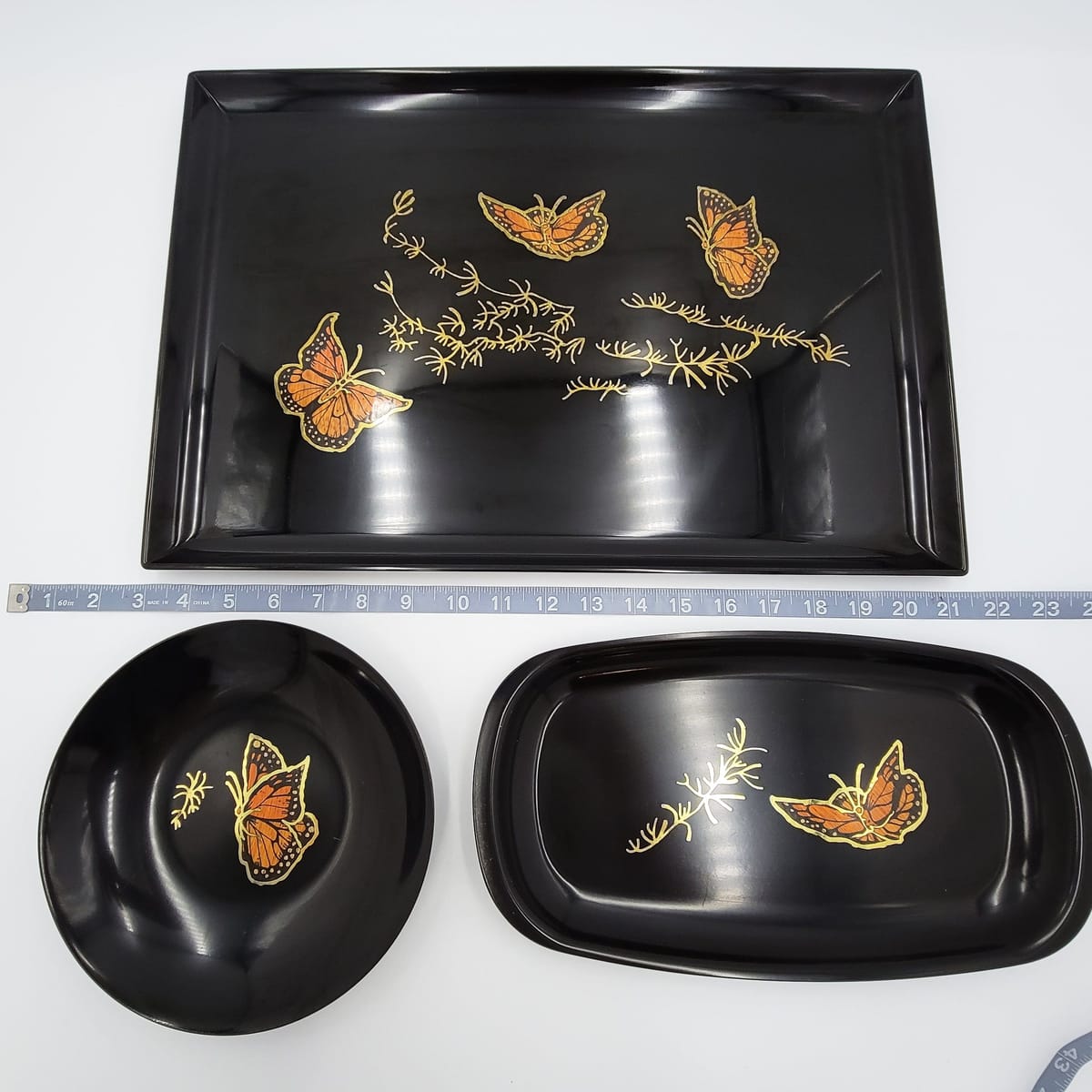 Couroc Serveware Couroc Melamine Butterfly Server Set - New Pics with Glassware