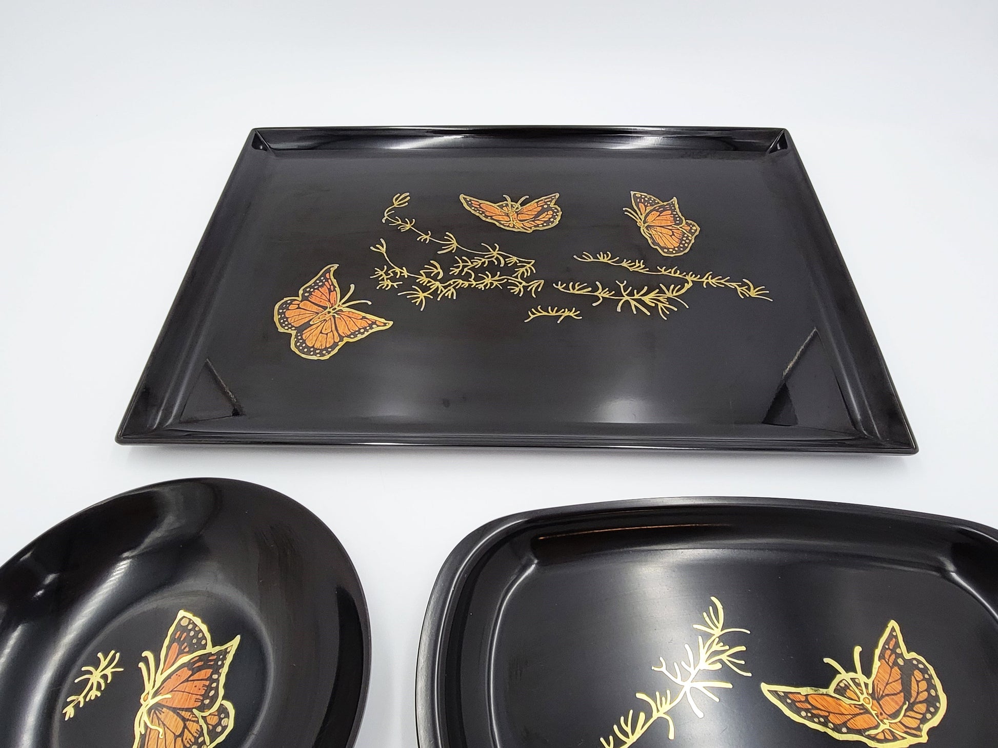 Couroc Serveware Couroc Melamine Butterfly Server Set - New Pics with Glassware