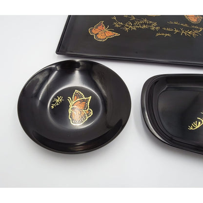 Couroc Serveware Couroc Melamine Butterfly Server Set - New Pics with Glassware