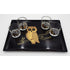 Couroc Serveware Couroc Melamine Owl Serving Tray and Culver 22kt Gold Rocks Glasses Set 1960&