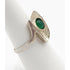 Ibsen & Weeke Jewelry Danish Ibsen & Weeke Sterling Green Chalcedony Brutalist Modernist Ring 1960s