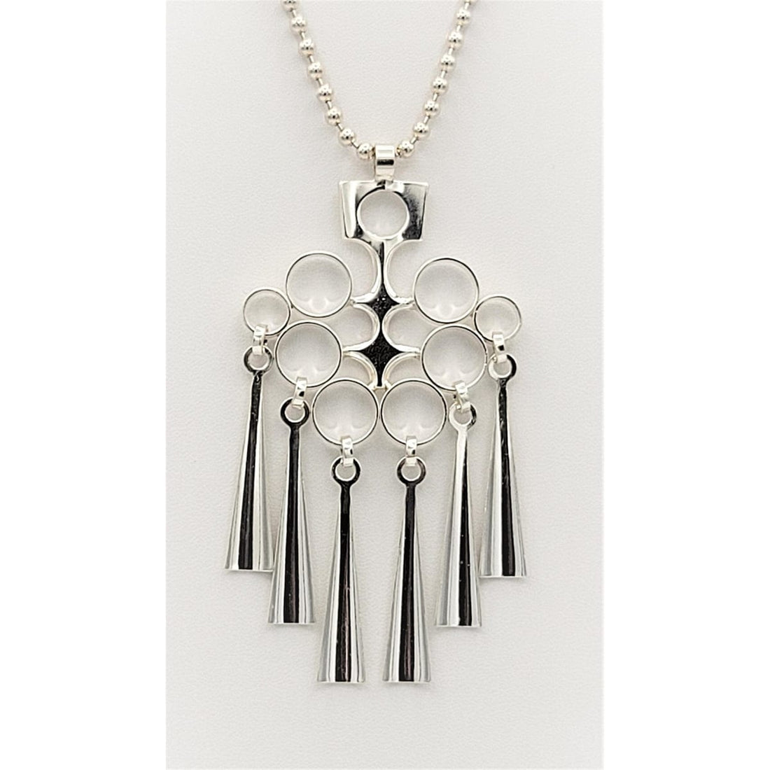 David Andersen Jewelry David Andersen Norway 925SS Modernist Extra Long Articulating Pendant Necklace