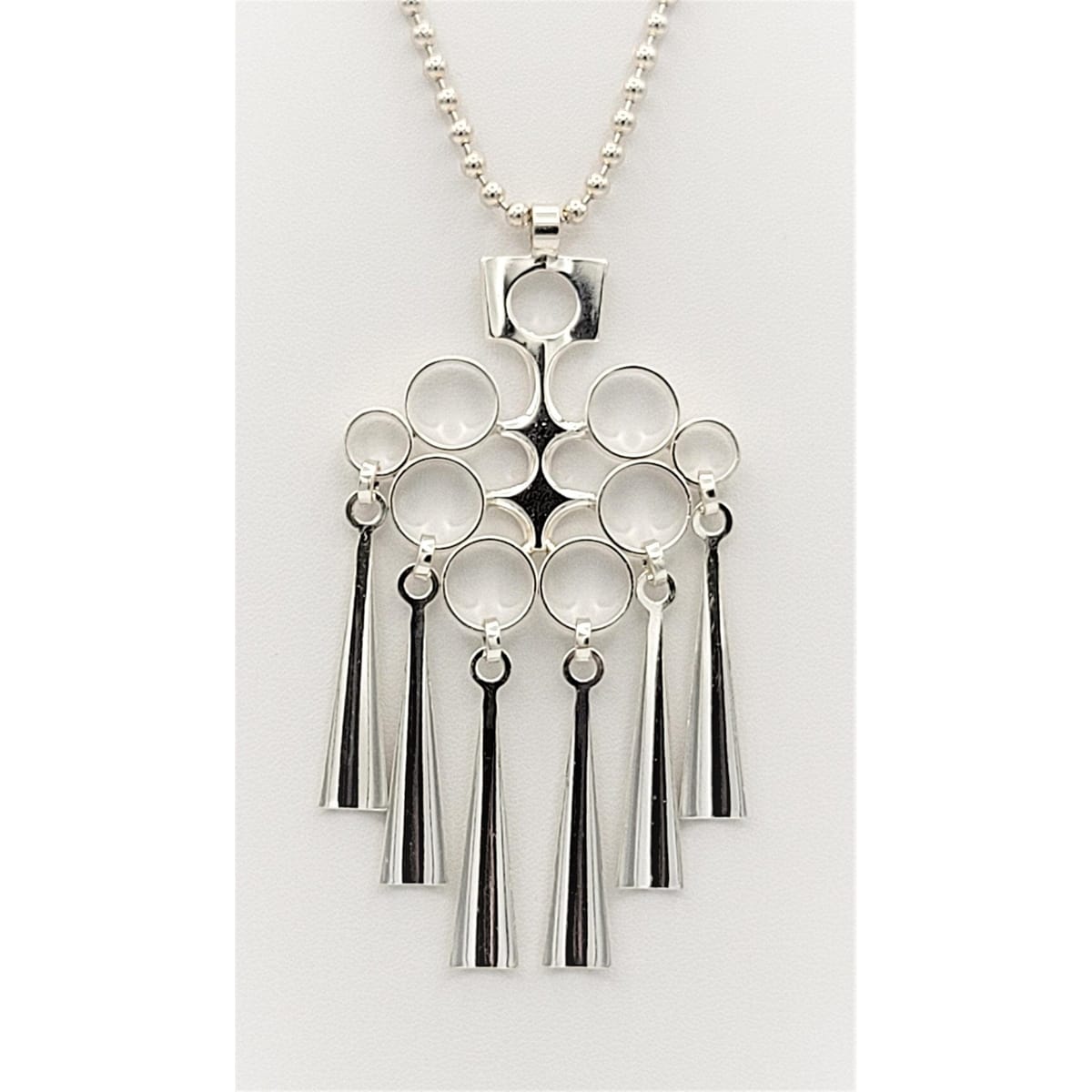 David Andersen Jewelry David Andersen Norway 925SS Modernist Extra Long Articulating Pendant Necklace