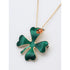 David Andersen Jewelry David Andersen Norway Large Shamrock Ladybug Necklace Very RARE 1950&