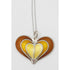 David Andersen Jewelry David Andersen Norway Sterling Enamel Modernist Heart Pendant Necklace 1950s