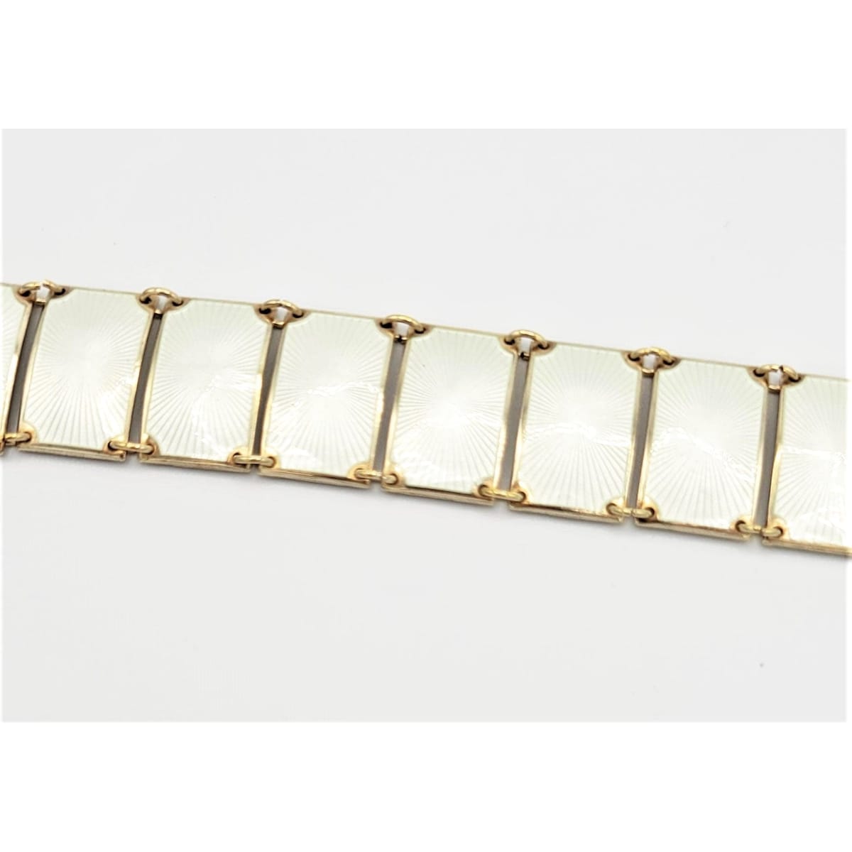 David Andersen Jewelry David Andersen Norway Sterling Enamel Wide Panel Link Art Deco Bracelet 1940s