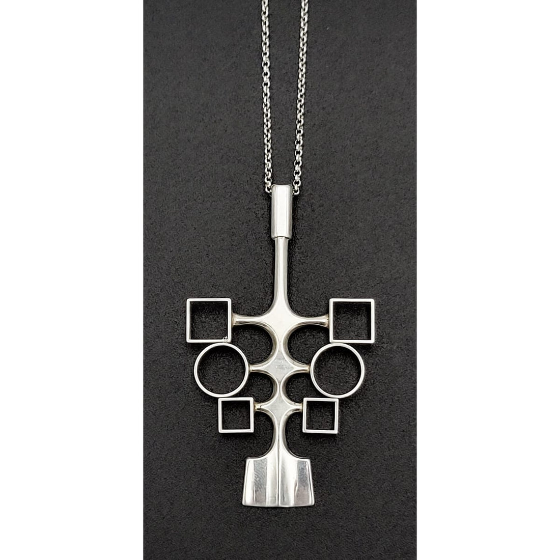 David Andersen Jewelry David Andersen Norway Sterling Modernist Large Tree Viking Pendant