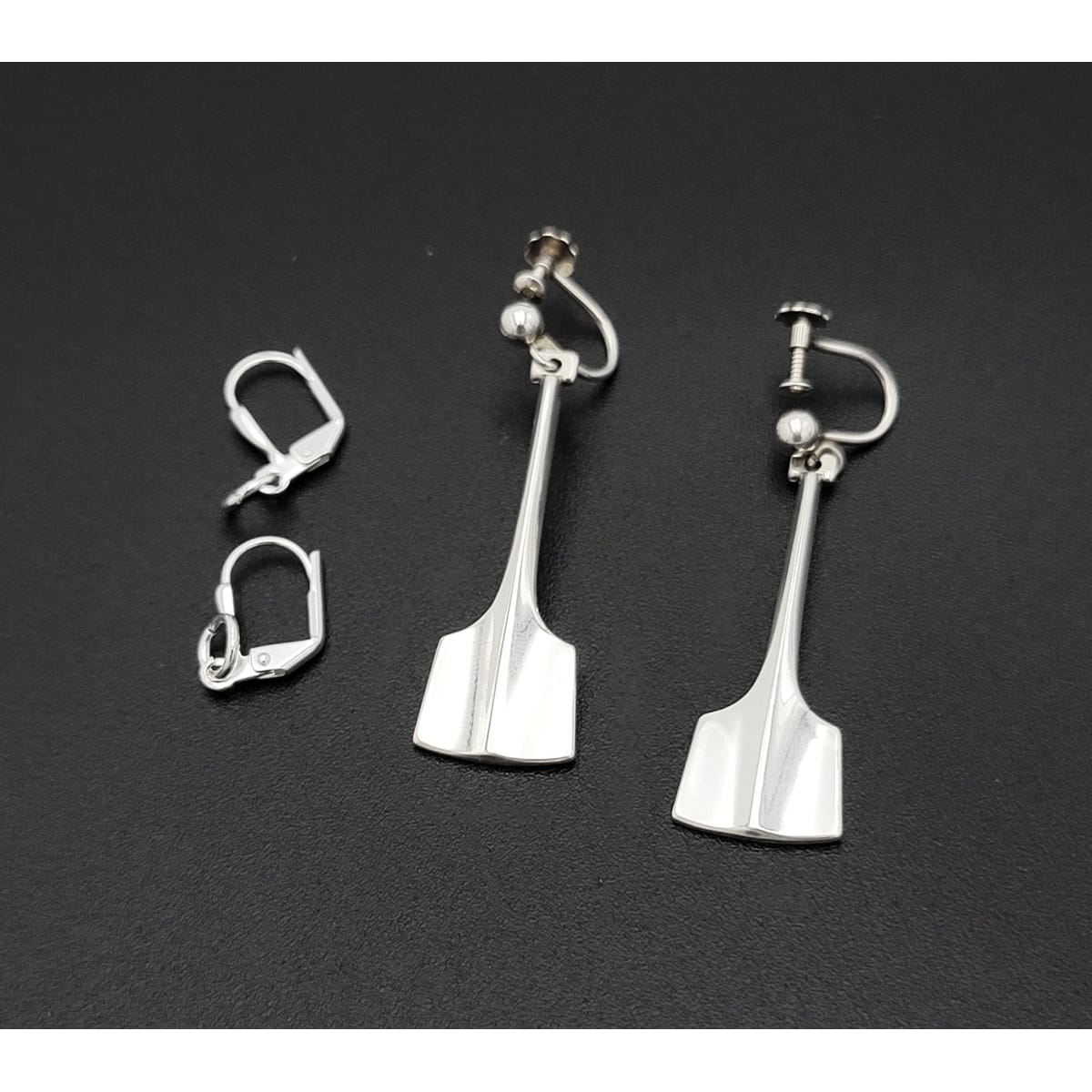 David Andersen Jewelry David Andersen Norway Sterling Modernist Long Viking Oar Earrings