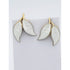 David Andersen Jewelry David Andersen Willy Waenness 925S White Enamel Double Leaf Earrings Circa 1950&