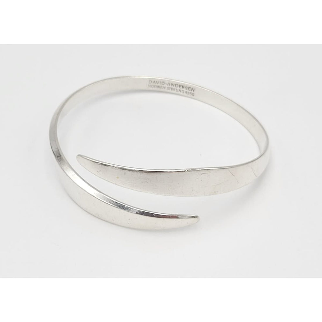 David Andersen Jewelry Designer David Andersen Norway Sterling Modernist Bypass Bangle 