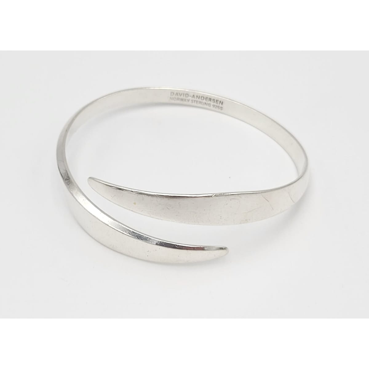 David Andersen Jewelry Designer David Andersen Norway Sterling Modernist Bypass Bangle 