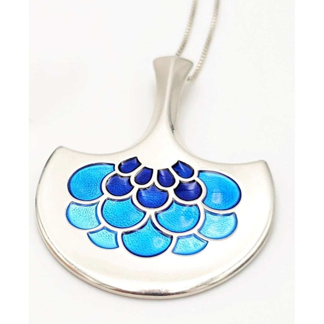David Andersen Jewelry Norway David Andersen Bjørn Østern Sterling Enamel Pendant Necklace RARE 1960s