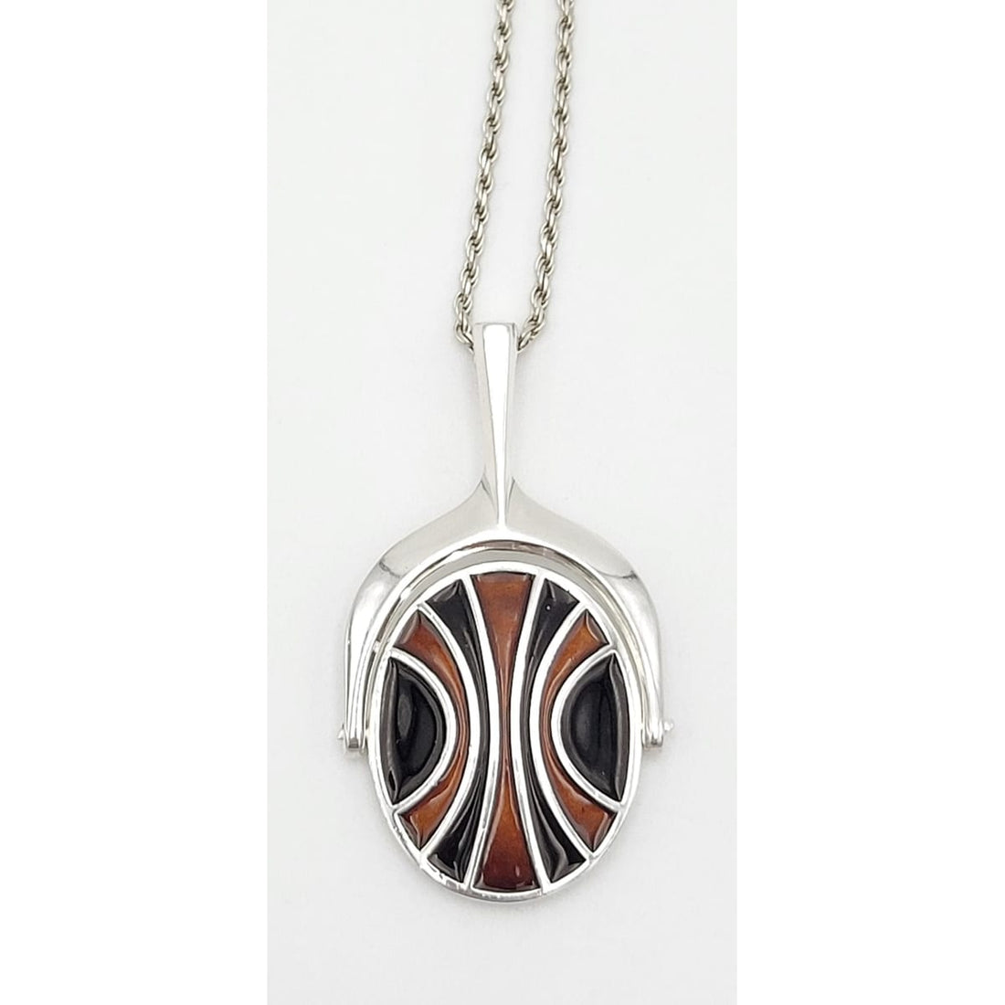 David Andersen Jewelry Norway Toril Bjorg David Andersen Sterling Enamel Statement Necklace 1960s