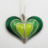 David Andersen Jewelry Norwegian David Andersen Sterling & Enamel Modernist Heart Pendant Necklace