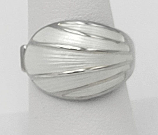 David Andersen Jewelry Norwegian David Andersen Sterling & White Enamel Wrap Ring Circa 1940/50s