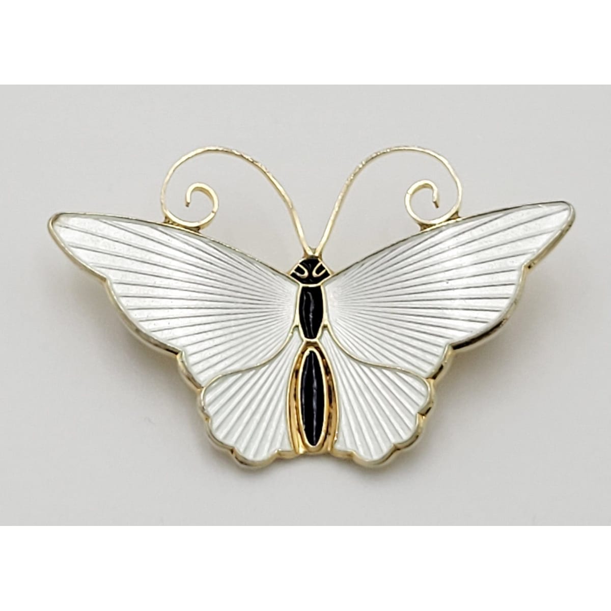David Andersen Jewelry Norwegian Designer David Andersen Sterling Enamel HUGE Butterfly Brooch Pin 1940s