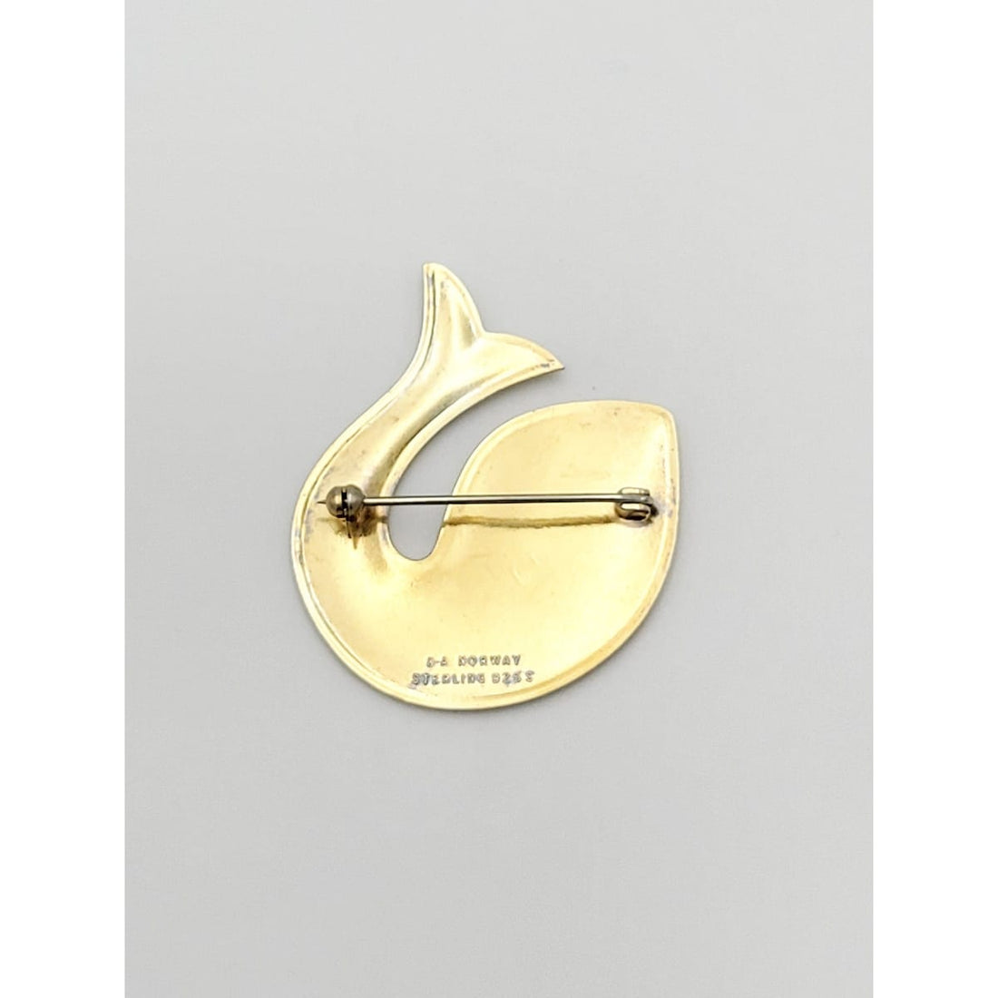 David Andersen Jewelry Norwegian Designer David Andersen Sterling Enamel Large Fish Brooch Pin 1950s