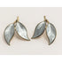 David Andersen Jewelry RARE David Andersen Willy Winnaess 925S Silver Enamel Leaves Pierced Earrings