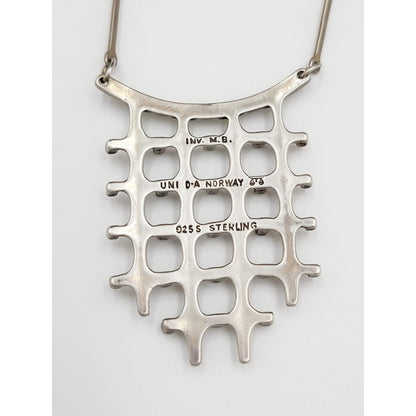 David Andersen Jewelry Superb Marianne Berg David Andersen Sterling LARGE Viking Necklace 1960s