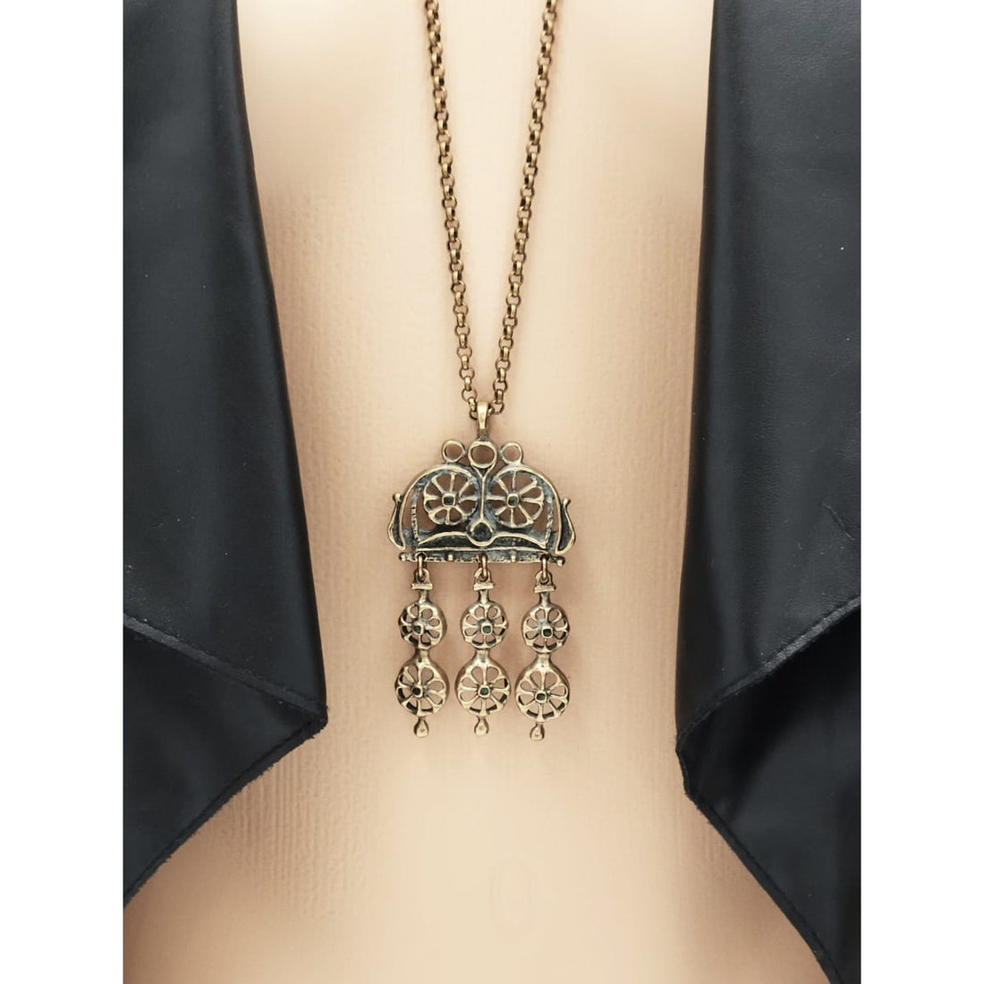 David Andersen Jewelry Unn Tangerud David Andersen Norway Bronze Viking Replica Necklace 1960s