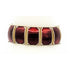 David Andersen Jewelry VNTG David Andersen Norway 925S & Red Enamel Wide Panel Link Art Deco Bracelet
