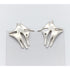 Denmark Jewelry Danish Designer B&L Sterling Silver Abstract Modernist Earrings Circa 50s-60s