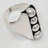 Denmark Sterling Jewelry Danish Designer Sterling Silver Modernist Channel Orbs Ring - Signed Circa 1960s