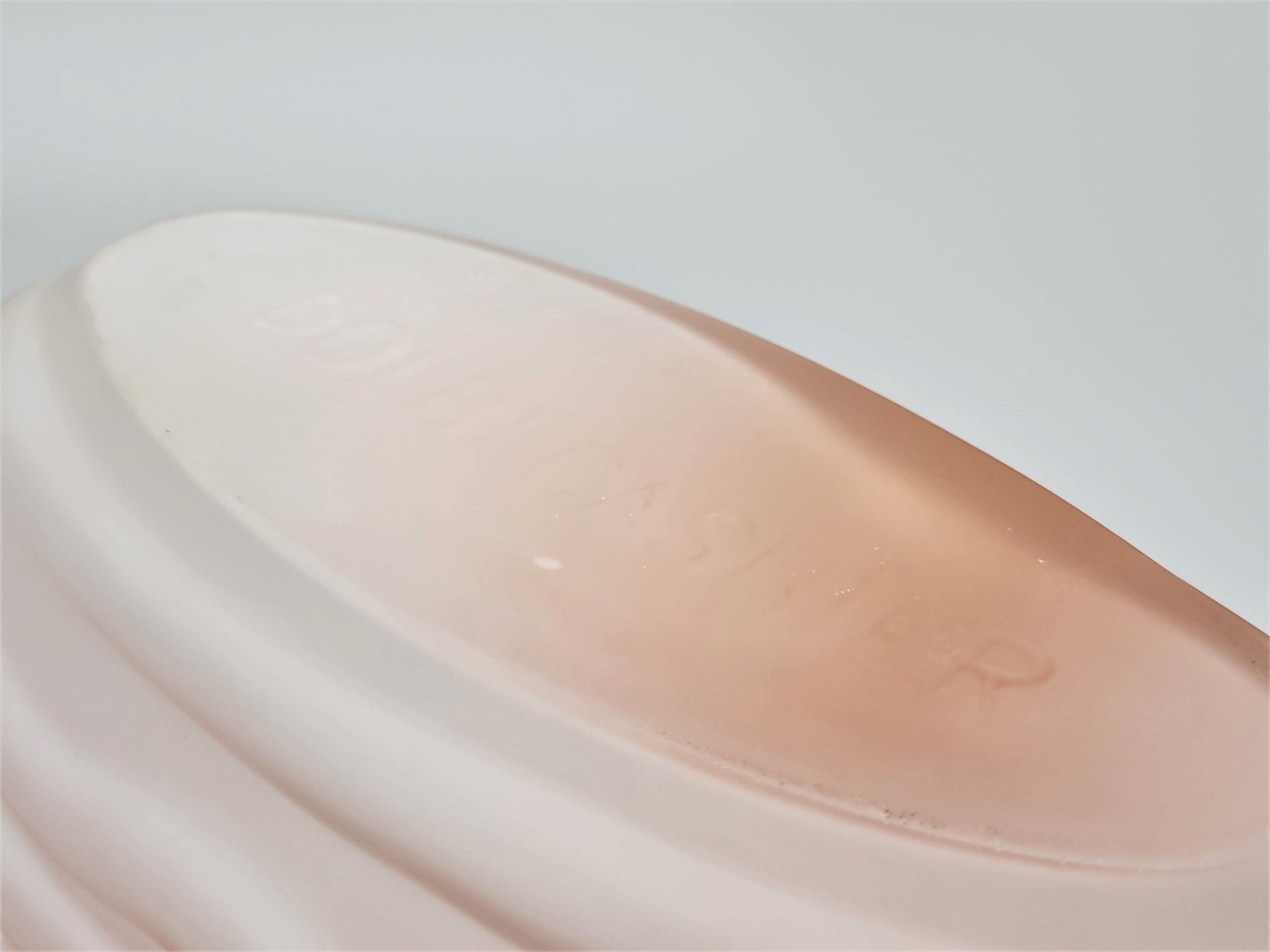 Dolbi Cashier Home Decor HUGE! Dolbi Cashier Art Deco Pink Satin Glass Vase Raised Floral Accents 1980s