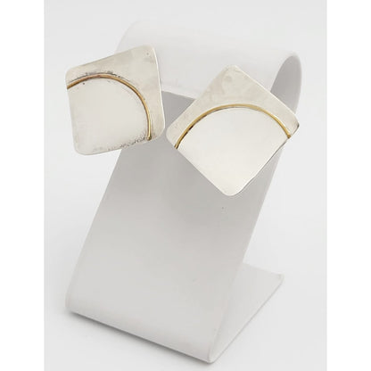 Donna McAfee Jewelry Artisan Donna McAfee Sterling Silver Abstract Modernist 