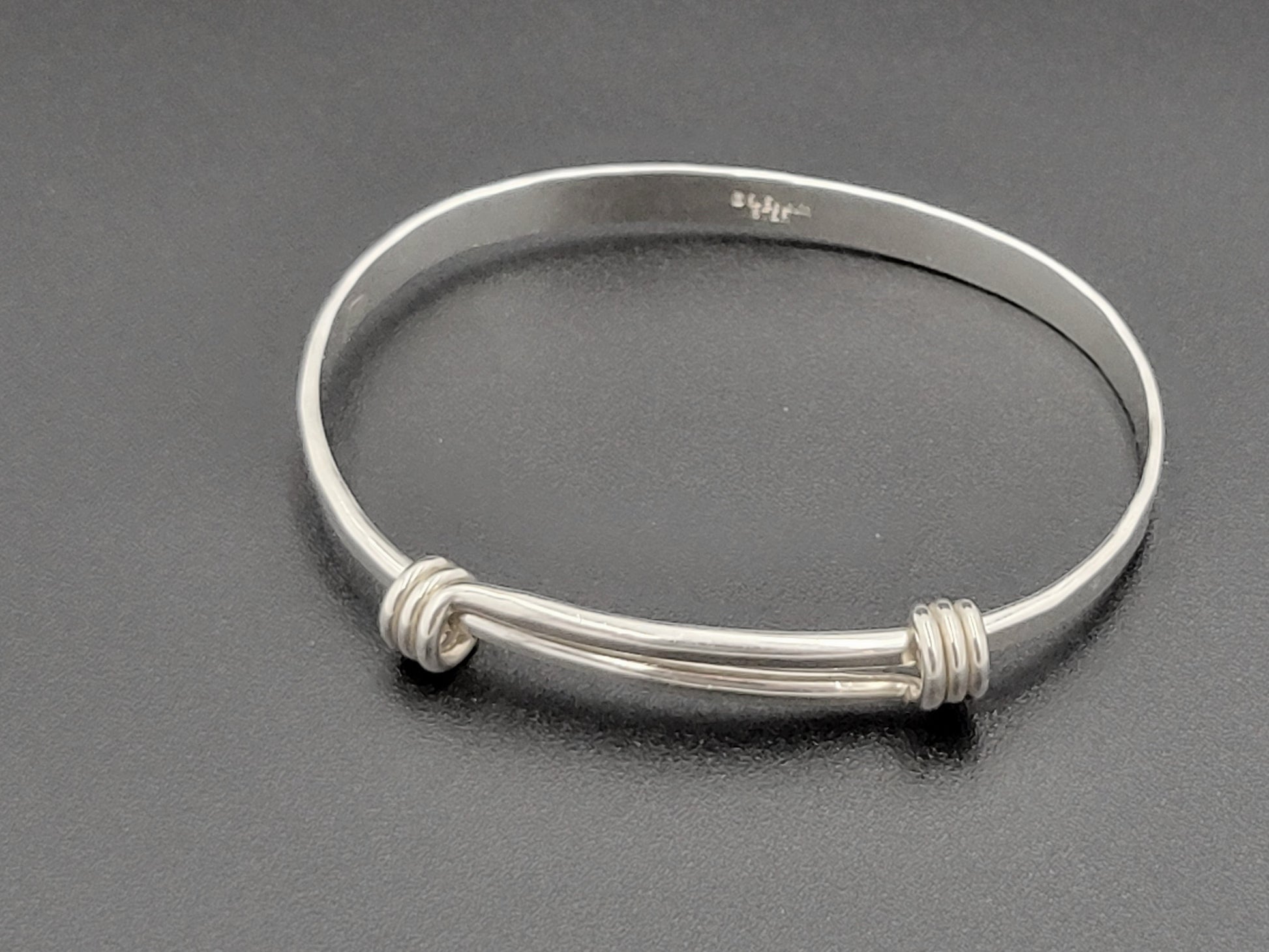 Ed Levin Jewelry Designer Ed Levin's Iconic Patented HTF Sterling Modernist Slide Bangle 70/80s