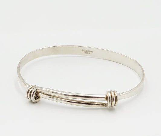 Ed Levin Jewelry Designer Ed Levin's Iconic Patented HTF Sterling Modernist Slide Bangle 70/80s